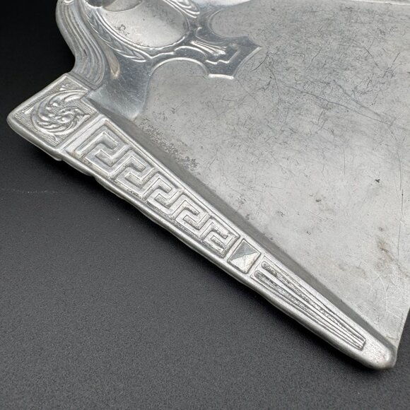 Antique Aluminum Silent Butler Crumb Catcher Tray with Scraper Vintage - Picture 10 of 16